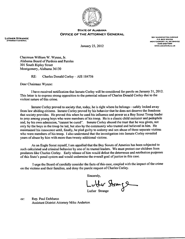 Alabama Attorney General Letter